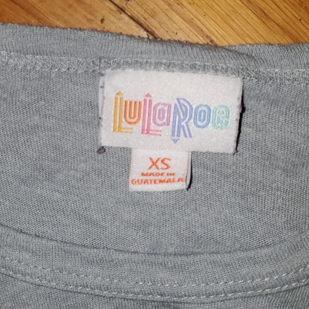 LuLaRoe randy baseball shirt gray XS Women's - Picture 3 of 3